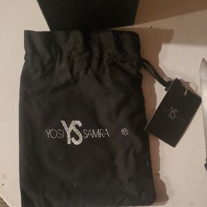 Yosi Samra Black Drawstring Pouch